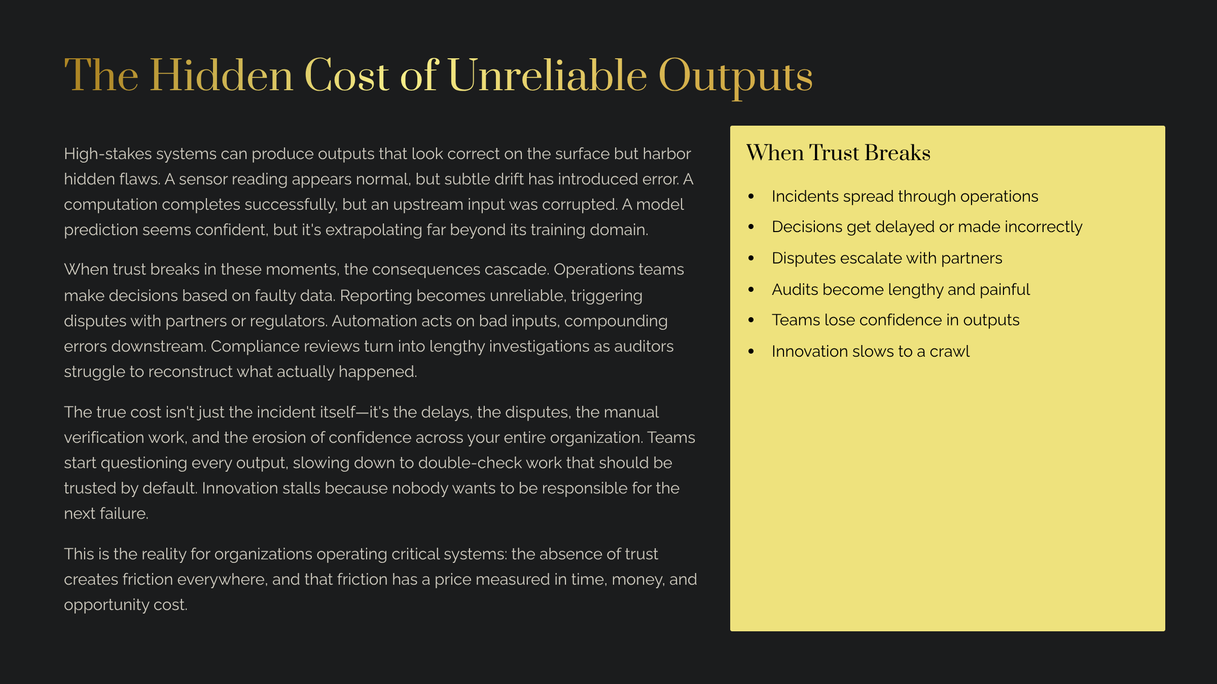 Test framework — reliability report