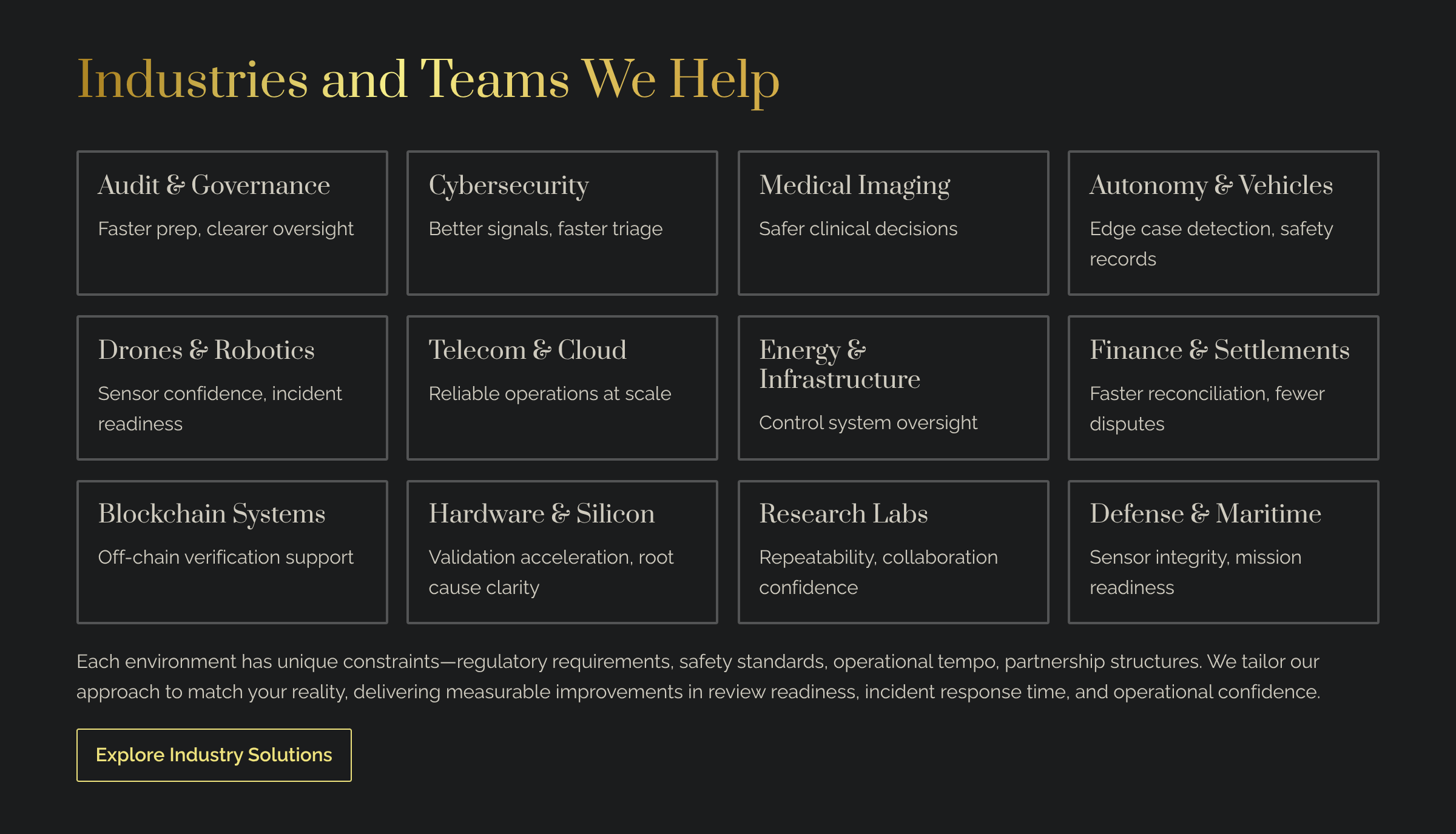 Calibrated reliability — live feed fields